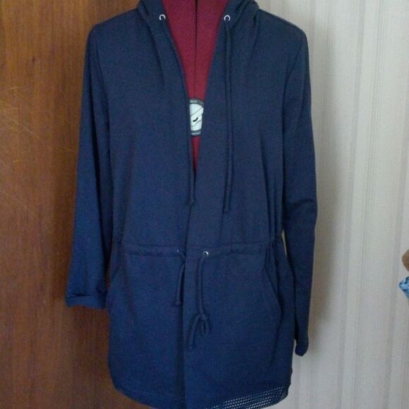 KIM ROGERS open front cotton/polyester hooded jacket size S. NWT - Picture 1 of 9